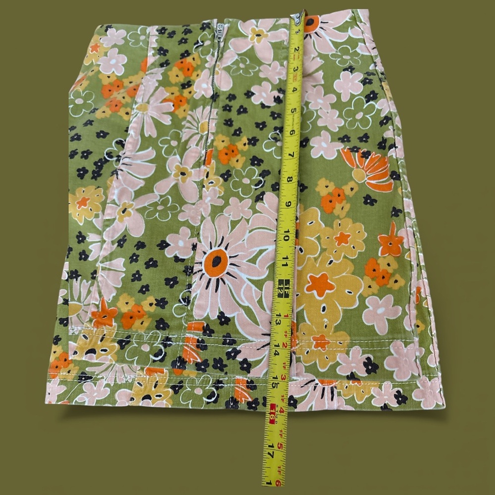 Free Prople Floral Green Skirt - Picture 4 of 8